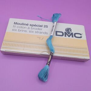 DMC 597 Floss Blue Lot - 12 Skeins Embroidery Thread Pack NEW